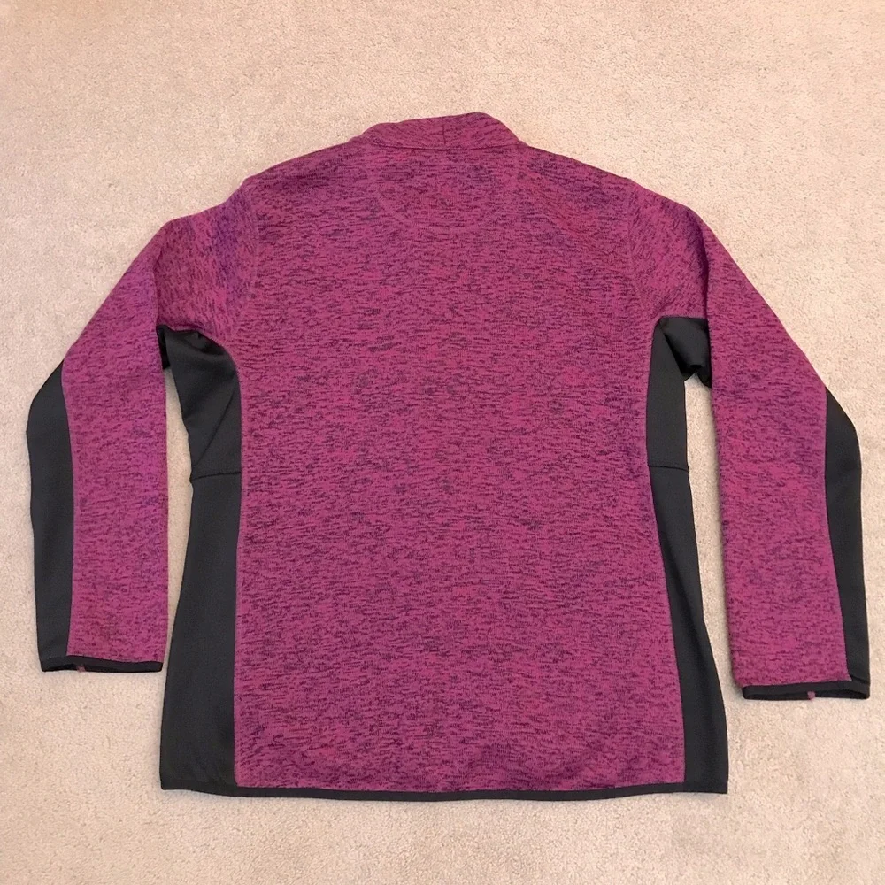Marc New York Fleece Zip Up Jacket Womens Plus XXL 2XL Purple Black Zip Pockets - Picture 3 of 11